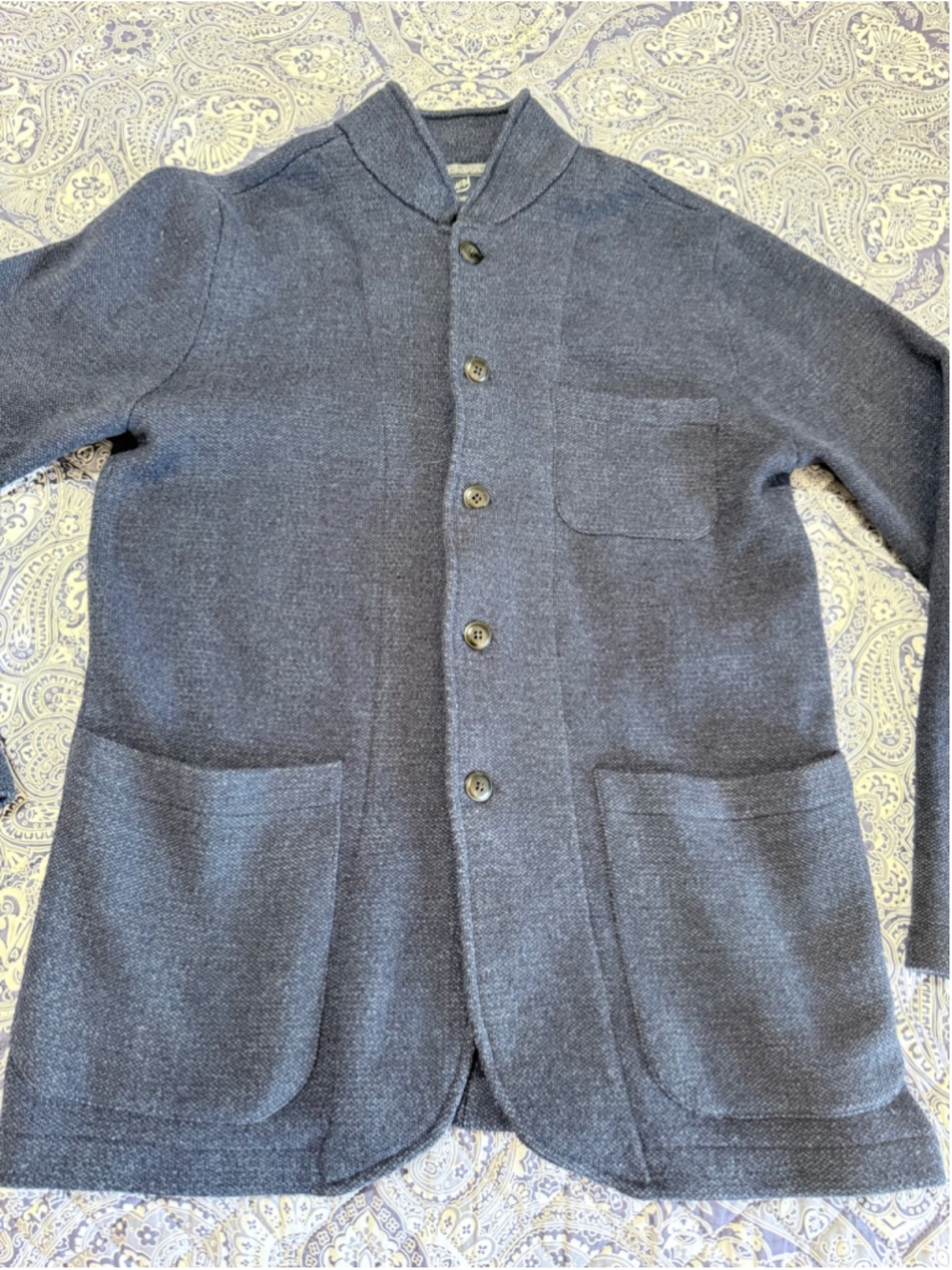 Men's Grayers Nelson Jacquard Swacket . Navy. MEDIUM. - Picture 3 of 9